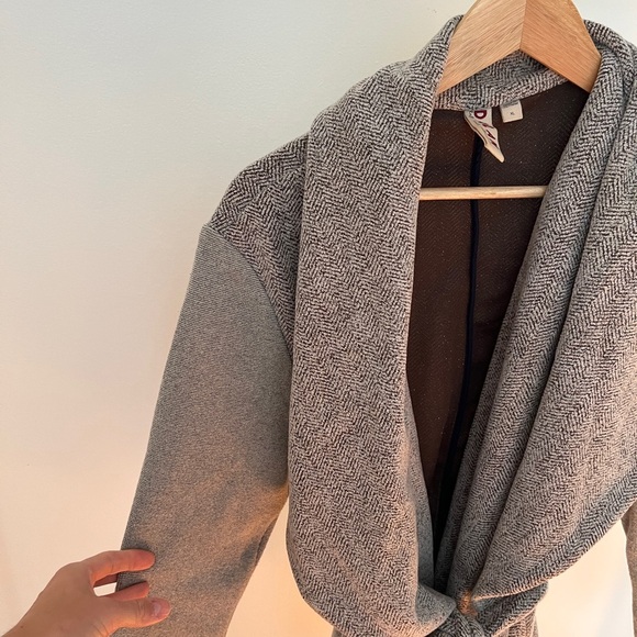 Anthropologie Dolan Northfield Belted Knit Jacket Cardigan - Gray - Picture 4 of 6